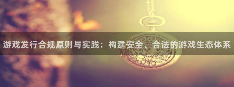 db电竞子公司怎么样：游戏发行合规原则与实践：构建安全、合法的游戏生态体系